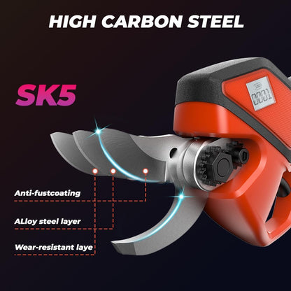 Upgraded Cordless Electric Pruning Shears with LCD Display, Battery Powered Garden Shears with Brushless Motor, 2 Rechargeable Batteries, 2 Inch (50mm) Cutting for Trees, Shrubs, and Yard Trimming