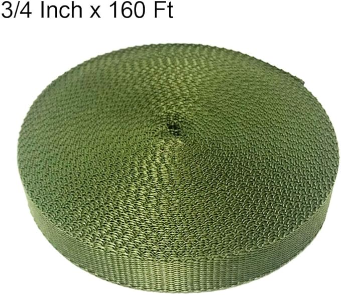 160FT Tree Tie Straps for Staking, Tree and Plant Supports for Effective Growing Green Blend in with Landscaping for Guying Young Trees Straight (1,850 Lbs Strength, Green)