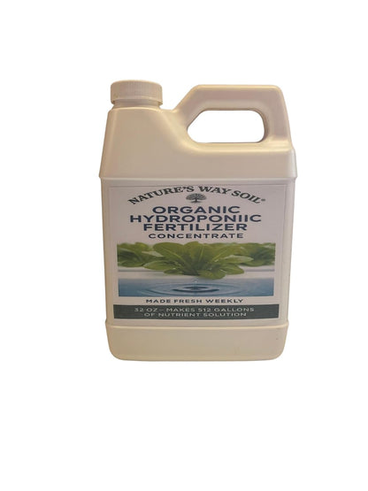 Nature's Way Soil Organic Hydroponic Fertilizer Concentrate – Made Fresh Weekly-32 oz – Makes 512 Gallons of Nutrient Solution – Organic Plant Food for Hydroponic Systems, Aquaponics