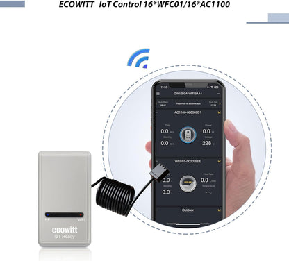 ECOWITT GW1206 Soil Moisture Tester Kit, Includes GW1200 IoT Wi-Fi Gateway and WH51 Soil Moisture Sensor, 915 MHz