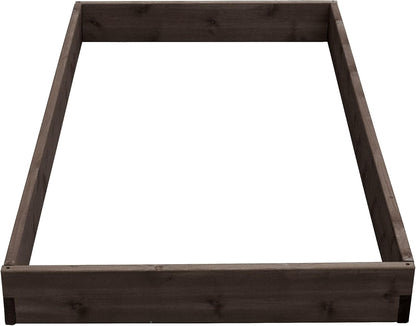 Red Cedar Wood Raised Vegetable Garden Bed - Amish Made in USA (5.5" Raised Bed, Walnut Stain)