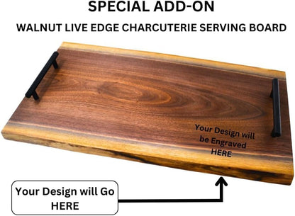 Personalized Cabin Sign Engraved Live Edge Walnut with Bark Custom Wood Family Name Address or Established Date Outdoor Inside Wall Handmade Unique Rustic Décor Gift (Cabin Lakehouse or Any Text Sign)