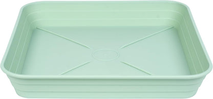 4 Pack Square Plant Saucer Tray 8 inch, 6 8 10 12 14 16 18 20 inch Heavy Duty Plastic Square Plant Saucers for Indoors Outdoor, Flower Planter Drip Trays for Pots, Seed Starting Tray