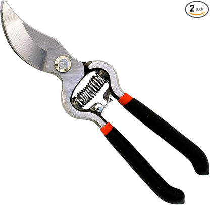 Garden Guru Indestructible Titanium Garden Clippers - Professional Bypass Hand Pruner Pruning Shear with Comfort Grip Handles for Gardening, Trimming, and Yard Work - Hardened Steel & Titanium Blade