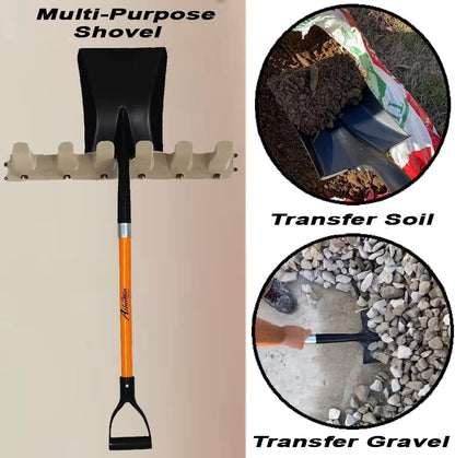 Ashman Transfer Shovel (6 Pack) – 41 Inches Long D Grip with Durable Handle – A Premium Quality Multipurpose Shovel for Heavy Duty Construction, Farming, and Outdoor works, Gardening, Landscape works.