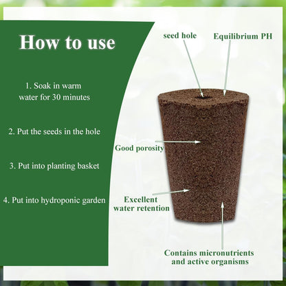 80 Pcs Hydroponic Seeds Grow Sponges Pods Kit,Indoor Hydroponics Growing System Root Plant Basket,Hydroponic Pods Cups Pot and Grow Sponges for Garden Indoor Herb Hydroponic Growing System