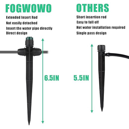 Drip Irrigation Emitters Sprayers for 1/4" Tubing, Adjustable 360 Degree Water Flow Sprayer on 6.5" Arrow Stake for Garden Irrigation System(30Pcs Irrigation Sprayers)