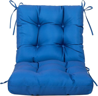 ARTPLAN All Weather Chair Outdoor Cushions Wicker Tufted Pillow with Back for Outdoor Furniture