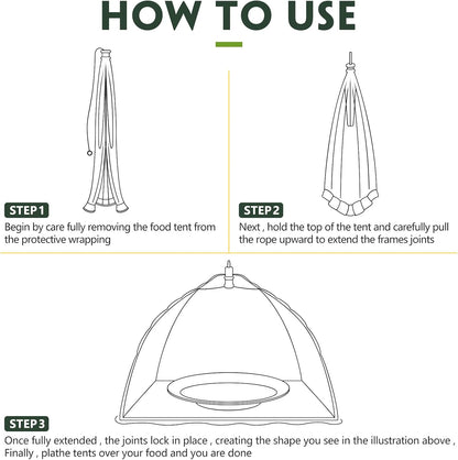 Sawysine 4 Pack Mesh Plant Cover Reusable Screen Cloche Dome Plant Protector Tent Collapsible Umbrella for Outdoor Garden Greenhouse Vegetable Flowers Strawberry from Animals(17 x 17 Inch,White)