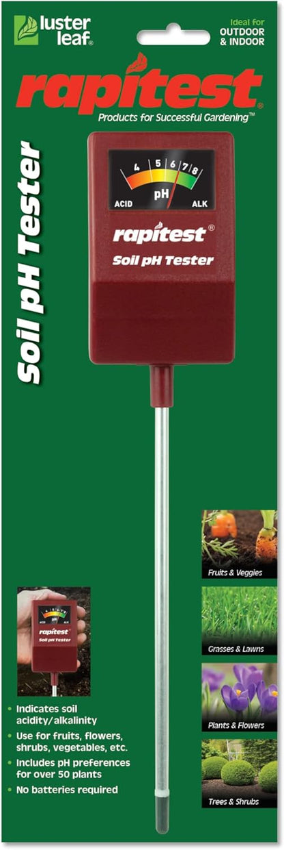 Luster Leaf 716753 Soil pH Tester 1815 Rapitest Mini, Steel