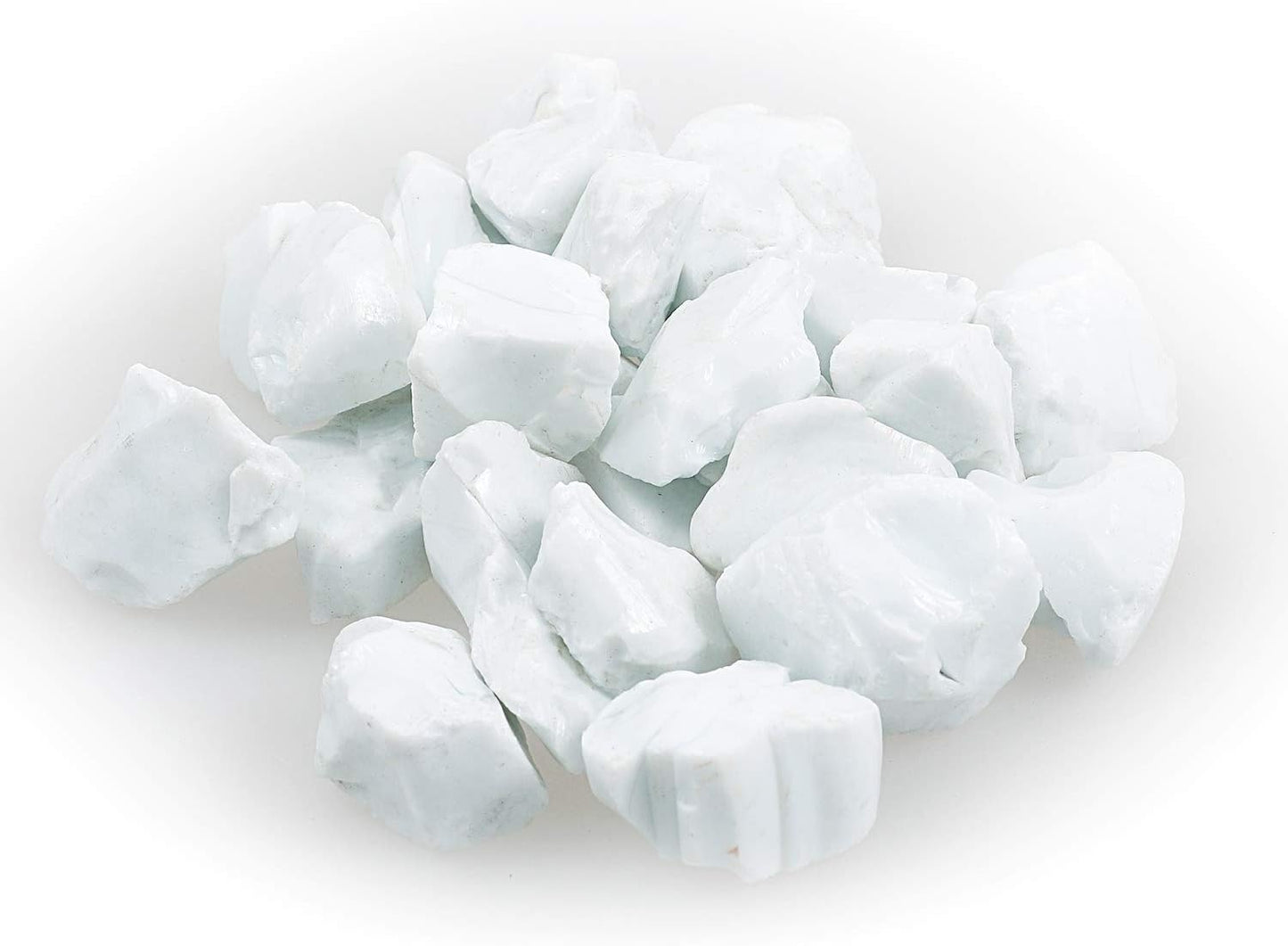 High Luster Reflective Fire Glass Gravel,Fire Gems,Fire Drops,Fire Glass Stones Rocks for Fire Pit Fish Tank Aquarium Garden,1-2cm(3/8''-6/8''),540g/1.19lbs (Porcelain White)