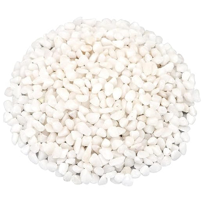 Landscaping Pebbles River Rocks Decorative Ornamental Pebbles Garden Landscaping Stones Gravel Filler for Home Decoration Flower Bed Fish Tank Plants Vases Succulents (1, White, 1 Pound)