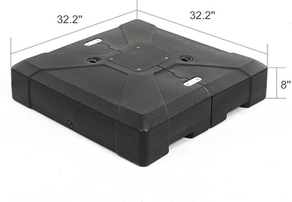 PURPLE LEAF 10 FT Patio Offset Umbrella Outdoor Cantilever Umbrella Hanging Umbrellas, 36 Month Fade Resistance & Water-repellent UV Protection Fabric Canopy with Crank & Water Tank Base (Navy Blue)