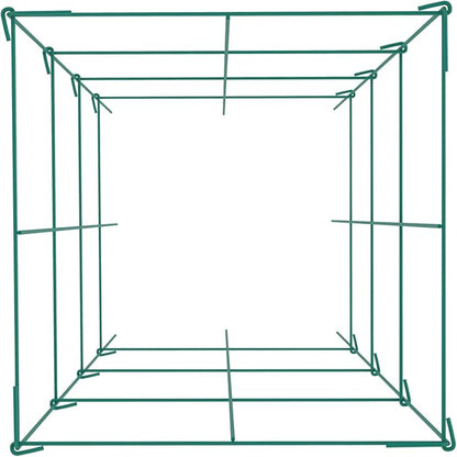 VEVOR Tomato Cages, 11.8" x 11.8" x 46.1", 10 Packs Square Plant Support Cages, Green PVC-Coated Steel Tomato Towers for Climbing Vegetables, Plants, Flowers, Fruits