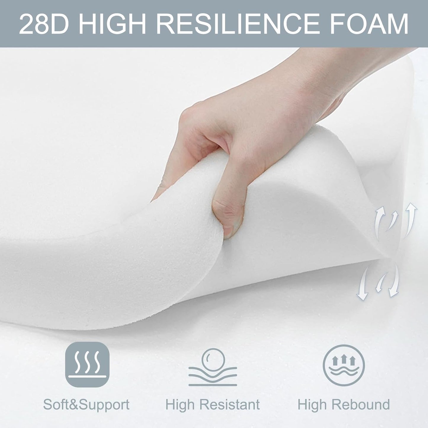 LVTXIII Patio Chair Cushions 22"x22"x3", Water-Repellent Outdoor Seat Cushions for Patio Furniture, Square Chair Pads with Ties for Home Garden Decoration, Set of 2, Islamorada Blue Green