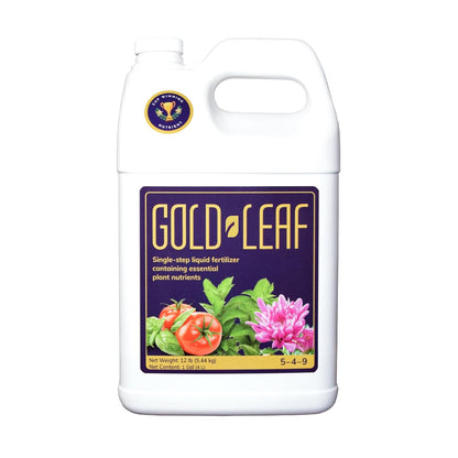 1 Gallon Gold Leaf All-in-One Liquid Fertilizer – pH Balanced, Instantly Dechlorinates, No Additives Needed – for Soil, Hydroponics & Coco – Bigger Blooms, Higher Yields, Complete Plant Nutrition