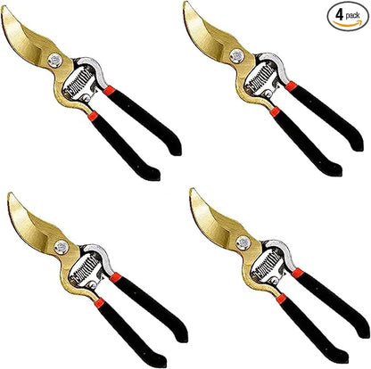 Garden Guru Indestructible Titanium Garden Clippers Professional Bypass Hand Pruner Pruning Shear with Comfort Grip Handles for Gardening Trimming and Yard Work Hardened Steel & Titanium Blade(4 Pack)