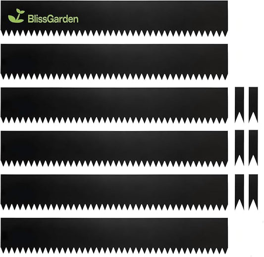 Metal Landscape Edging 6 Pack 40" L x 8" H (20 FT Total),Galvanized Metal Garden Edging, Hammer-in,Flexible,and Easy-to-Install for Lawns,Garden and Yards,Black