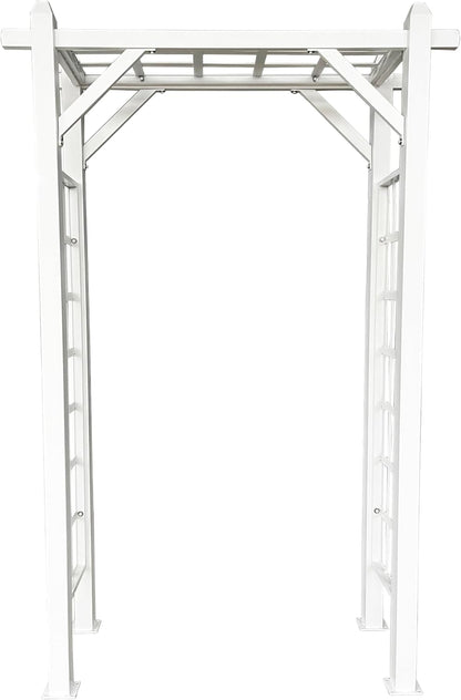 White Modern Aluminum Garden Arbor Arch