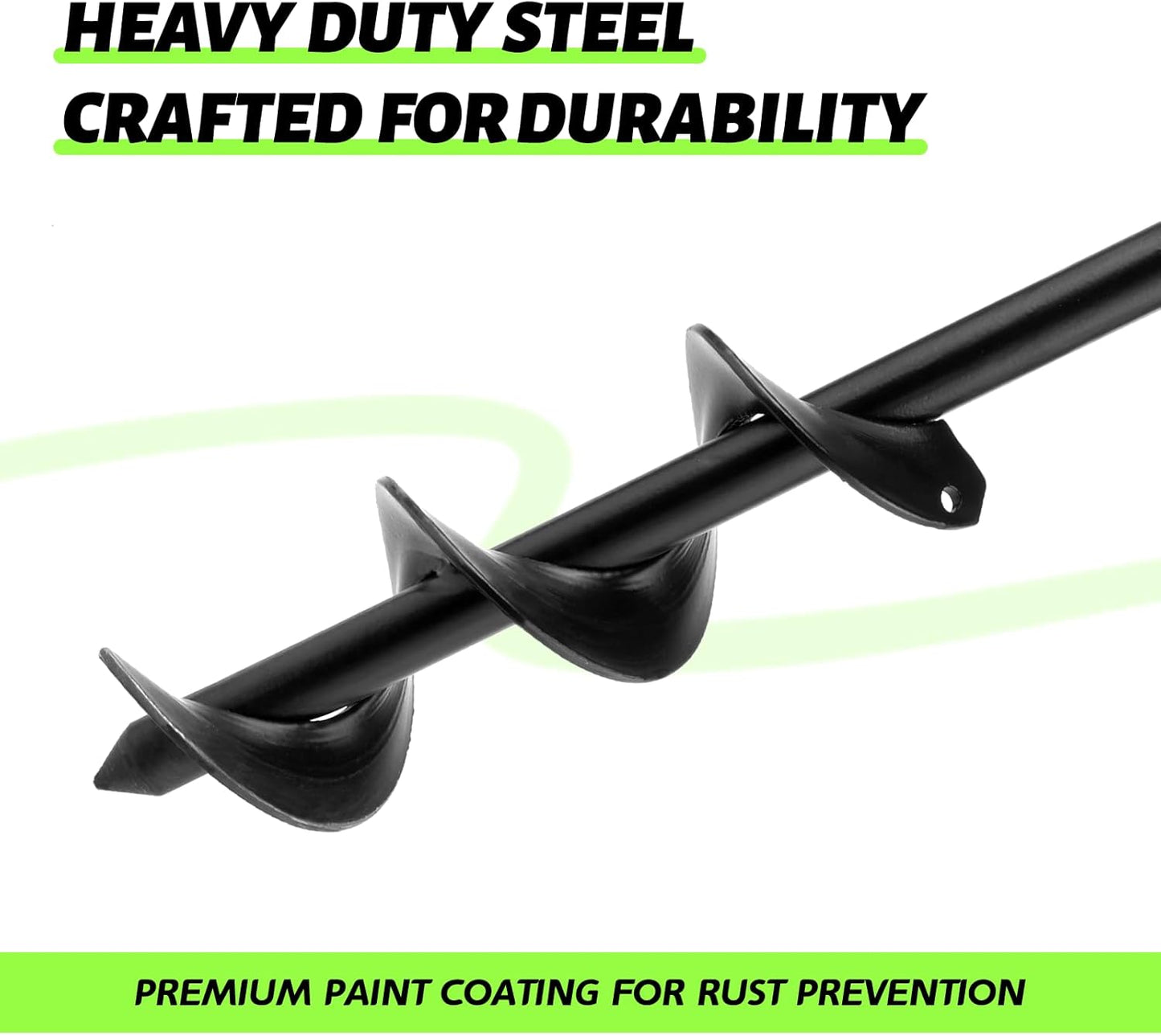 ERYTLLY Auger Drill Bit for Planting 2.5 x16.5inch,Garden Auger Spiral Bulb Planter Tool for Umbrella Holes Post Hole Digger - Compatible with 3/8 inch Hex-Shank Drill