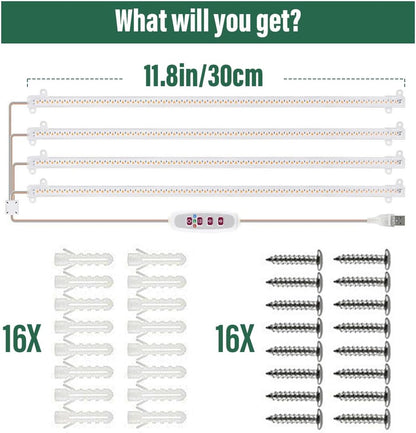 Tabletop 5-Tier Seed Starting Kit Germination Tray - Plant Stand with Grow Lights Full Spectrum Sunlike Plant Light for Indoor Plants, Greenhouse, Succulents, Seedlings Gardening