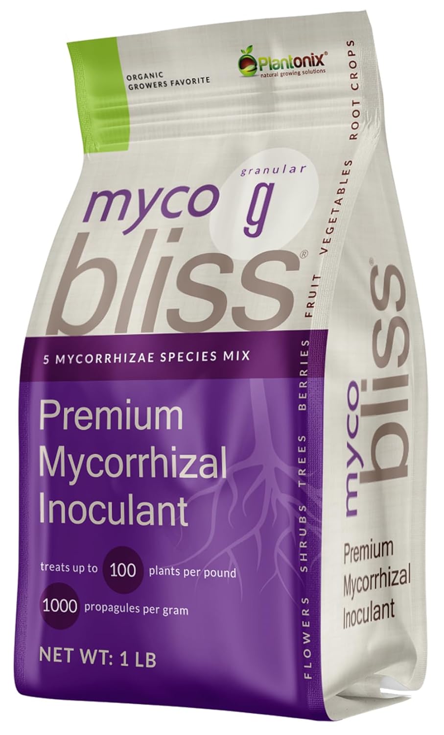 Myco Bliss Granular (1lb) - Mycorrhizal Fungi for Plants - 5 Strain Mycorrhizal Inoculant with 1000 Propagules Per Gram - Highly Concentrated Mycorrhizae for Plants, Potting Soil, & Garden Soil