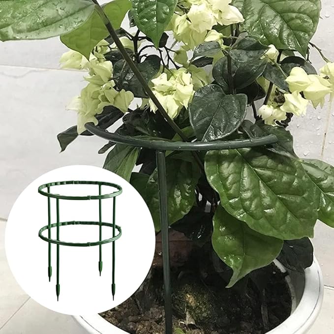 Plant Support Stakes Round Plant Support Ring Cage Shrub Holder for Vegetables Flowers 20Set..