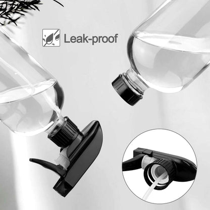 Glass Spray Bottles, 16oz Clear Glass Spray Bottles with Labels & Adjustable Nozzle, Reusable Containers for Cleaning Solutions, BBQ, Food, Plants, Alcohol, Essential Oils(2 Pack)