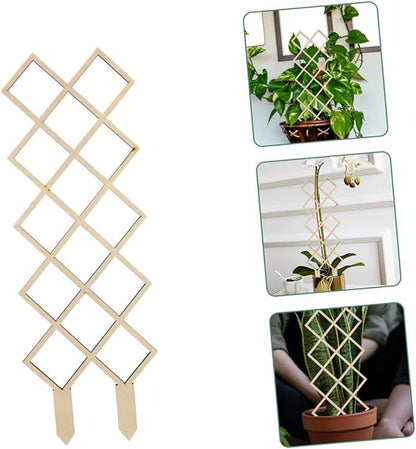 Wooden Plant Trellis Climbing Support with Elegant Honeycomb Design Indoor Garden Frame for Vines Orchids Tomatoes Easy Assembly Versatile Climbing Vegetable and Indoor Plant Stand