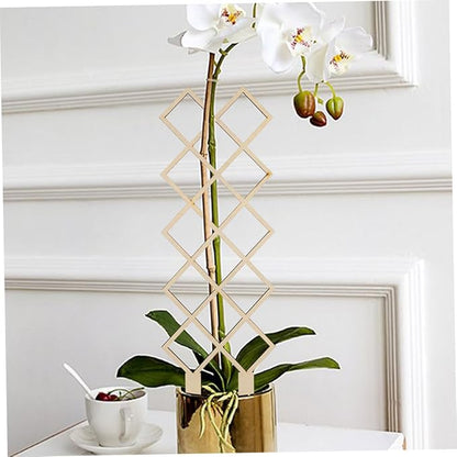 Wooden Plant Trellis Climbing Support with Elegant Honeycomb Design Indoor Garden Frame for Vines Orchids Tomatoes Easy Assembly Versatile Climbing Vegetable and Indoor Plant Stand