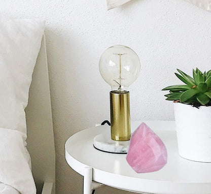 AMOYSTONE Rose Quartz Crystal Stones Energy Flame Tower Chakra Healing Stone Home Decoration 0.6-1.0LB