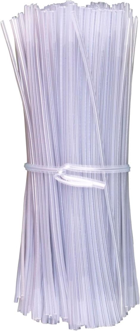Plastic Clear 4" Twist Ties, Reusable Cable Ties,Long Garbage Bag Twist Ties, Trash Bag Coated Ties, Twisty Ties for Organizing, Plant Hollding, Office, Christmas Tree (500 Pcs/4 inch/10cm)