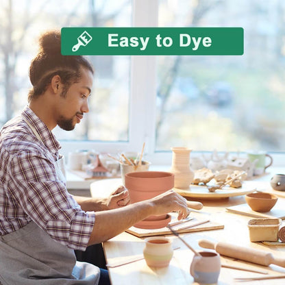 vensovo 6 Inch Terracotta & Clay Pots for Plant with Saucer - 4 Pack Medium Terra Cotta Planter with Drainage Hole, Flowerpot for Indoor Outdoor Plants, Crafts, Wedding Favor