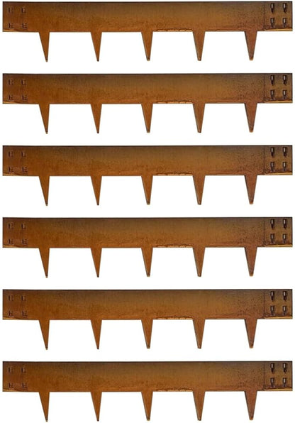 Corten Steel Edging Steel Landscape Edging Metal Garden Edging 8 Inch Metal Landscape Edging Landscaping Rusted 40 Inch Strips Patina 6 pcs Edge for Yard Lawn Outdoor by GZGNEEVL