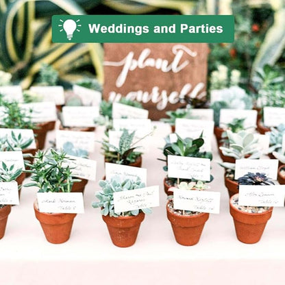 vensovo 3 Inch Terra Cotta & Terracotta Pots with Drainage - 20 Pack Clay Flowerpots, Succulent Nursery Planter Great for Plants, Crafts, Wedding Favor