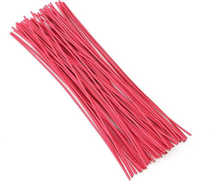 Tangyinrd 200 Pcs 6 inch Garden Twist Tie, Round Plastic Twist Ties for Plants, Vines and Wrapping Cords or Christmas Tree Gardening Plants Growth and Care, Office Home Cable Organization (Red)