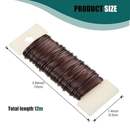 Ripeng 6 Rolls 112 Yards Floral Flexible Paddle Wire for Crafts Christmas Wreaths Tree 22 Gauge Floral Bind Wire Garland and Flower Arrangements DIY Craft(Green, Coffee, Silver, Gold, Black, White)