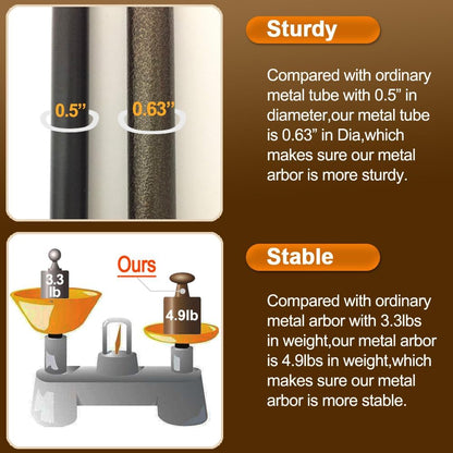 100% Metal Obelisk Garden Trellis 6.3 Feet Tall Sturdy Plant Support for Climbing Vines and Flowers Stands,1pc Upgrade (Bronze, Large)