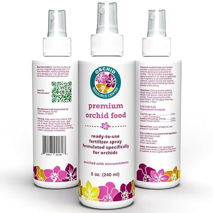 Orchid Fertilizer Spray – Nourishing Liquid Plant Food Mist for Healthy Orchids – Easy-to-Use Nutrient Boost for Vibrant Blooms & Healthy Roots – Made in USA – 8 oz