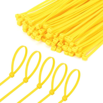 6 Inch Yellow Zip Tie 1000 PCS, 18 Lbs - Small to Medium Zip Tie, Nylon PA66 UV Resistant Cable Tie for Indoor and Outdoor Use - Ideal for bundling and securing objects