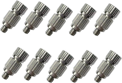 High Pressure All Stainless Steel Misting Nozzle W/filter for Outdoor Cooling Mist System, 0.3mm Orifice 10pcs