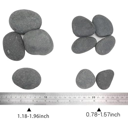10LB Black Stones Pebbles River Rocks, Natural Beach Pebbles, 1-2" Garden Decorative Stones-1-2 Large Plant Rocks,Ideal for Aquarium, Home Decor