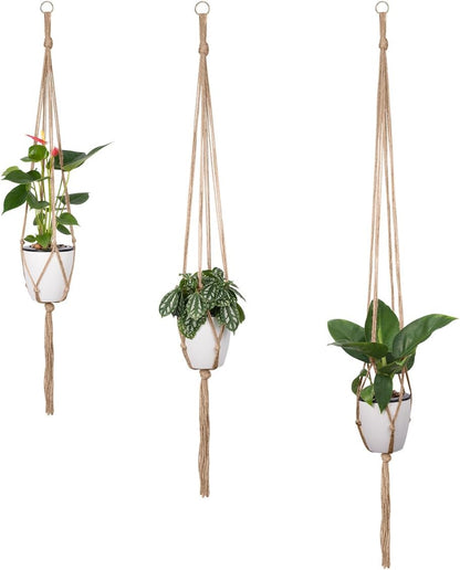 Plant Hangers Indoor Macrame Hanging Planter Holder 6 Pack, 3 Sizes