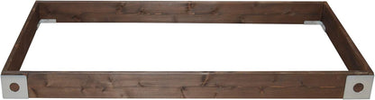Red Cedar Wood Raised Vegetable Garden Bed - Amish Made in USA (5.5" Raised Bed with Decorative Corners, Walnut Stain)