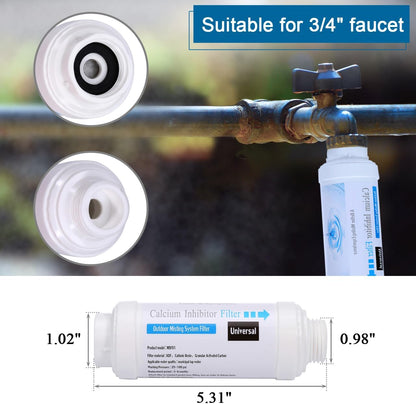 Mornajina Automatic Drip Irrigation Kits Garden Irrigation System, Includes Calcium Inhibitor Filter & 66FT 5/16 inch Irrigation Tubing Hose & 20Pcs 360° Bending Dropper Atomizing Mist Nozzles Tee