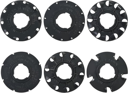 60009 Set 6 Standard Seed Plates Compatible with Earthway 1001-B Seeder,Works for: Sweet Corn, Radish, Leek, Asparagus, Spinach, Carrot, Lettuce, Turnip, Cabbage, Endive,Onion, Tomato, Bean