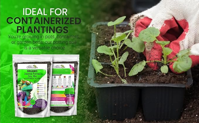 Organic Seed Starter Soil – Seed Starting Mix with Mycorrhizal Fungi – Natural Root Stimulator – Potting Soil for Vegetables and Herbs (10 QUARTS)