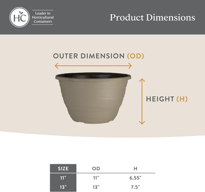 The HC Companies Wrapt Hanging Planters - Lightweight Plant Pot Hanger for Hanging Plants, Vegetables & Herbs - Outdoor & Indoor Hanging Basket for Plants (13" Green, Pack of 2)