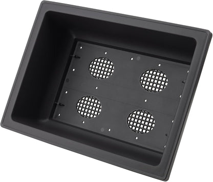 KINJOEK 3 PCS 14 Inch Plastic Bonsai Pots, Large Bonsai Training Pot with Drainage Trays, Rectangular Plant Bonsai Tree Pots for Garden, Indoor, Home Decorative