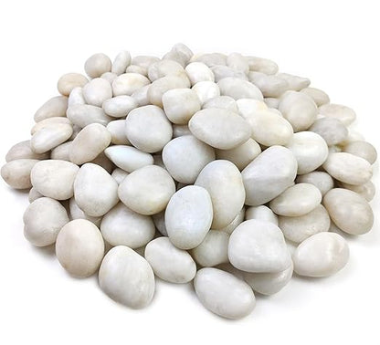20 lbs White River Rocks for Landscaping, 2-3 inch Large Pebbles for Plants, Decorative Stones for Planters Vase Aquarium and Outdoor Garden Rocks